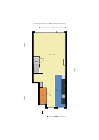 Floorplan - Balkenstraat 31a, 3027 GC Rotterdam